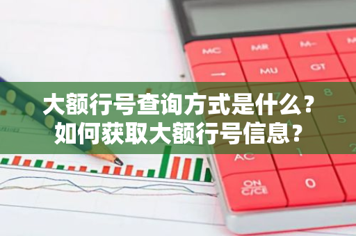 大额行号查询方式是什么？如何获取大额行号信息？