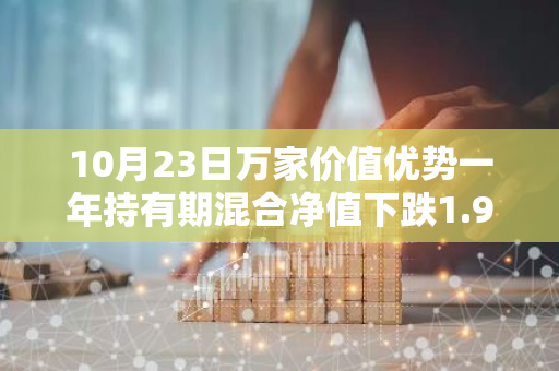 10月23日万家价值优势一年持有期混合净值下跌1.92%，近3个月累计上涨27.54%