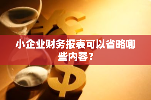 小企业财务报表可以省略哪些内容？