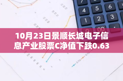 10月23日景顺长城电子信息产业股票C净值下跌0.63%，今年来累计上涨0.35%