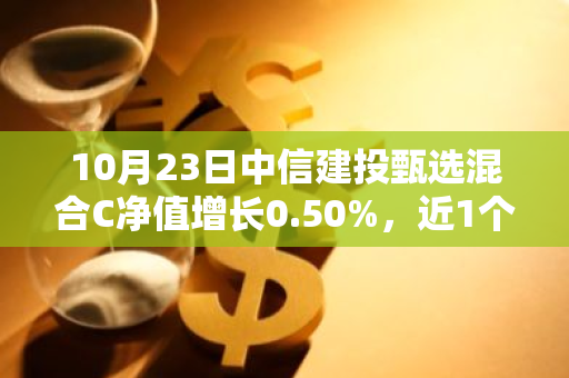 10月23日中信建投甄选混合C净值增长0.50%，近1个月累计上涨22.25%