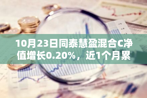 10月23日同泰慧盈混合C净值增长0.20%，近1个月累计上涨11.89%