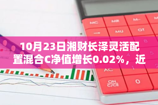 10月23日湘财长泽灵活配置混合C净值增长0.02%，近6个月累计上涨19.36%