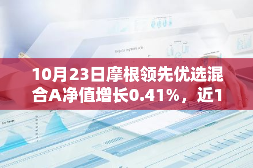 10月23日摩根领先优选混合A净值增长0.41%，近1个月累计上涨18.4%