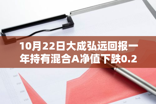 10月22日大成弘远回报一年持有混合A净值下跌0.26%，近3个月累计上涨10.24%