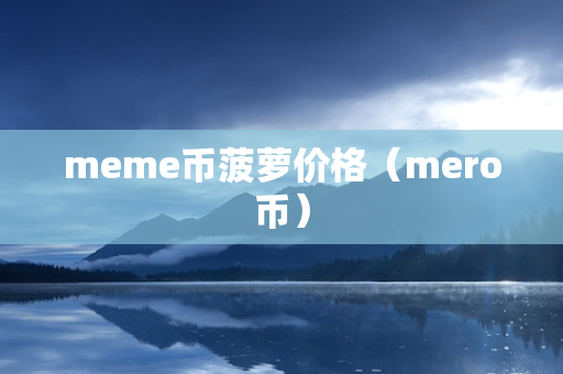 meme币菠萝价格（mero币）