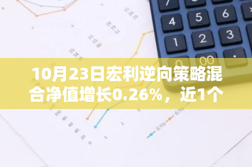 10月23日宏利逆向策略混合净值增长0.26%，近1个月累计上涨17.27%