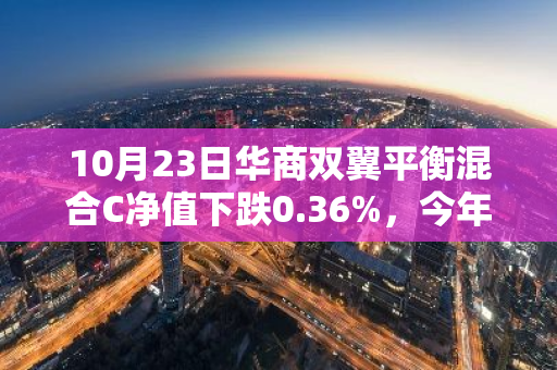 10月23日华商双翼平衡混合C净值下跌0.36%，今年来累计上涨7.34%