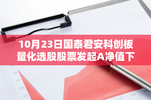 10月23日国泰君安科创板量化选股股票发起A净值下跌0.53%，近6个月累计上涨17.62%