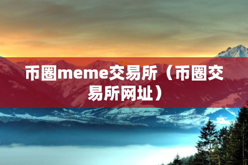 币圈meme交易所（币圈交易所网址）