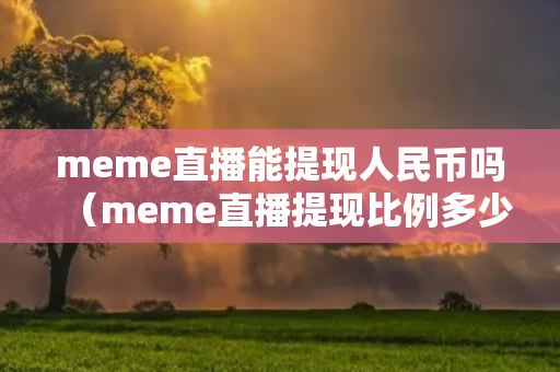 meme直播能提现人民币吗（meme直播提现比例多少）