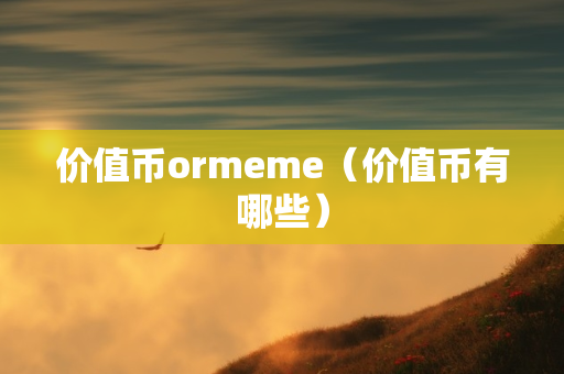 价值币ormeme（价值币有哪些）