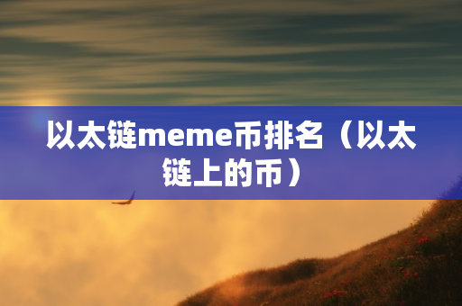 以太链meme币排名（以太链上的币）