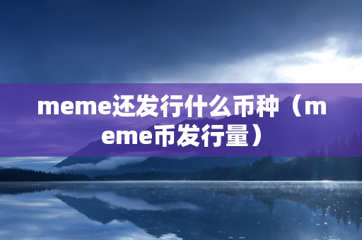 meme还发行什么币种（meme币发行量）