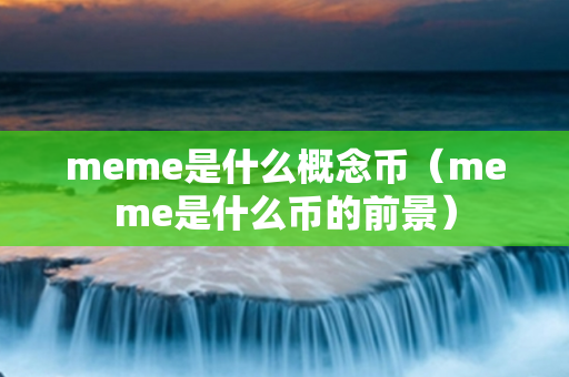 meme是什么概念币（meme是什么币的前景）