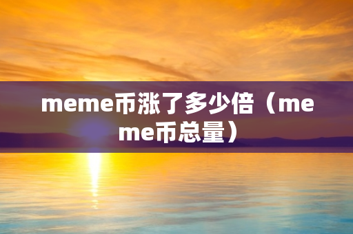 meme币涨了多少倍（meme币总量）