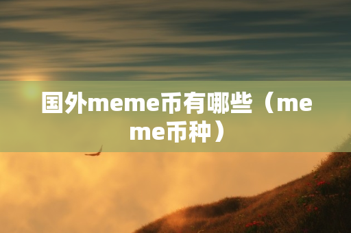 国外meme币有哪些（meme币种）