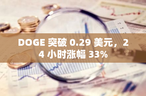 DOGE 突破 0.29 美元，24 小时涨幅 33%