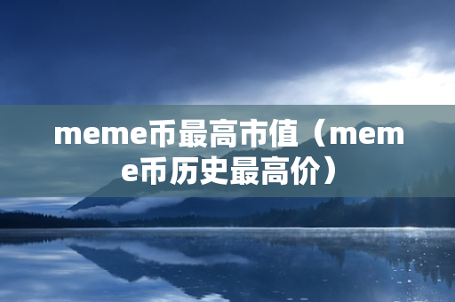 meme币最高市值（meme币历史最高价）