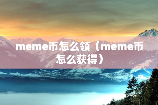 meme币怎么领（meme币怎么获得）