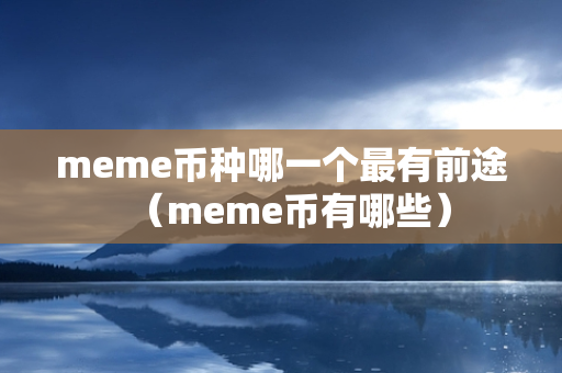 meme币种哪一个最有前途（meme币有哪些）