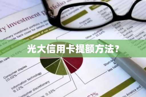 光大信用卡提额方法？