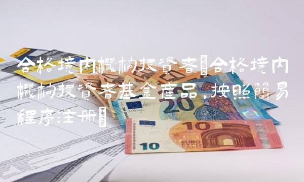 合格境内机构投资者(合格境内机构投资者基金产品,按照简易程序注册)