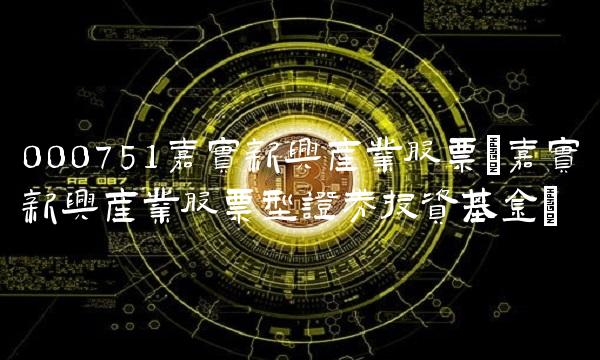 000751嘉实新兴产业股票(嘉实新兴产业股票型证券投资基金)