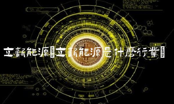 立新能源(立新能源是什么行业)
