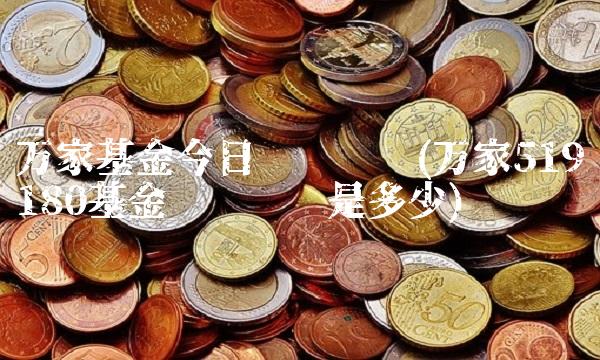 万家基金今日净值查询(万家519180基金查询净值是多少)