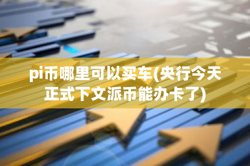 pi币哪里可以买车(央行今天正式下文派币能办卡了)-第1张图片-ZBLOG