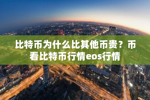 比特币为什么比其他币贵？币看比特币行情eos行情-第1张图片-ZBLOG