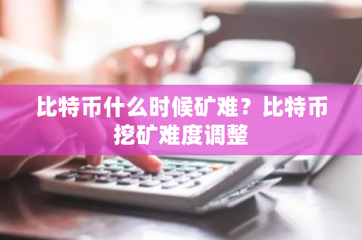 比特币什么时候矿难？比特币挖矿难度调整-第1张图片-ZBLOG