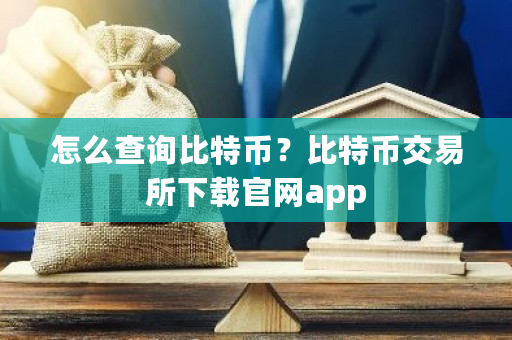 怎么查询比特币？比特币交易所下载官网app-第1张图片-ZBLOG