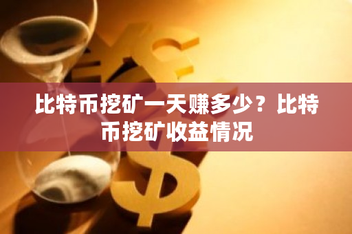 比特币挖矿一天赚多少？比特币挖矿收益情况-第1张图片-ZBLOG