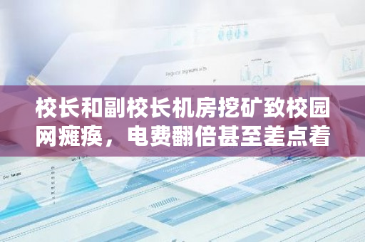 校长和副校长机房挖矿致校园网瘫痪，电费翻倍甚至差点着火，你怎么看？机房挖矿流量检测-第1张图片-ZBLOG