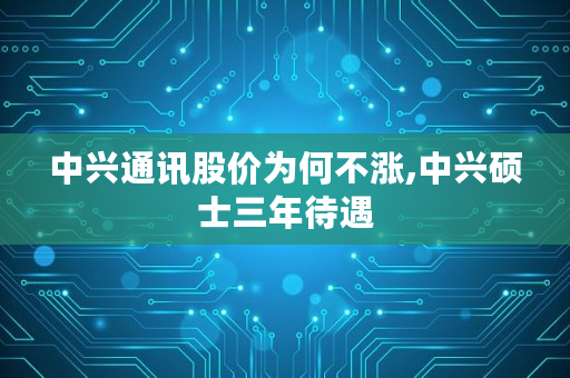 中兴通讯股价为何不涨,中兴硕士三年待遇