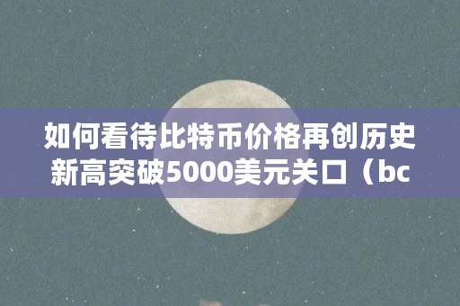 如何看待比特币价格再创历史新高突破5000美元关口（bchc为啥跌）