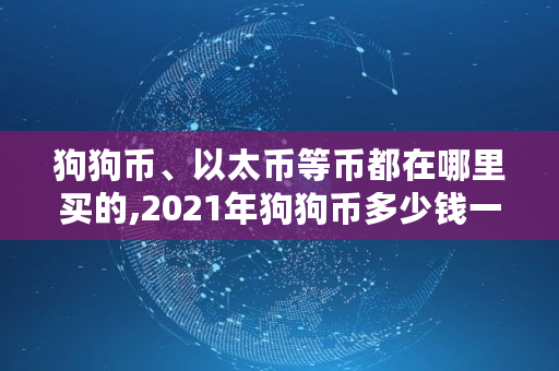 狗狗币、以太币等币都在哪里买的,2021年狗狗币多少钱一个