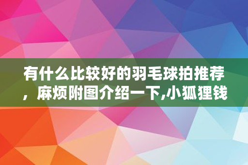 有什么比较好的羽毛球拍推荐，麻烦附图介绍一下,小狐狸钱包最新版本