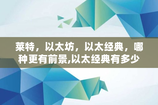 莱特,以太坊,以太经典,哪种更有前景,以太经典有多少个 莱特,以太坊,以太经典,哪种更有前景,以太经典有多少个
