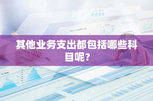 其他业务支出都包括哪些科目呢？