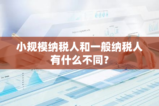 小规模纳税人和一般纳税人有什么不同？