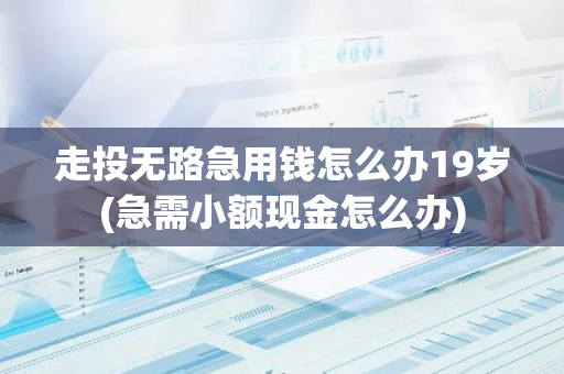 走投无路急用钱怎么办19岁(急需小额现金怎么办)