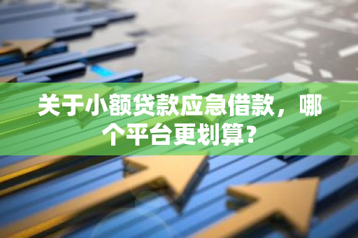 关于小额贷款应急借款，哪个平台更划算？