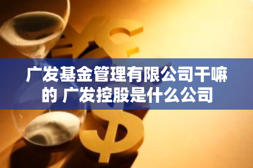 广发基金管理有限公司干嘛的 广发控股是什么公司