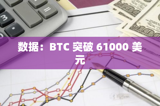 数据：BTC 突破 61000 美元