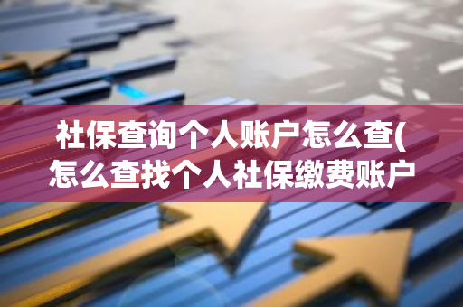 社保查询个人账户怎么查(怎么查找个人社保缴费账户)