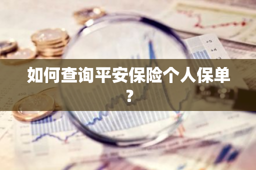 如何查询平安保险个人保单？