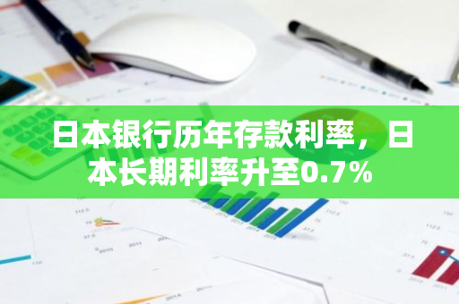 日本银行历年存款利率，日本长期利率升至0.7%